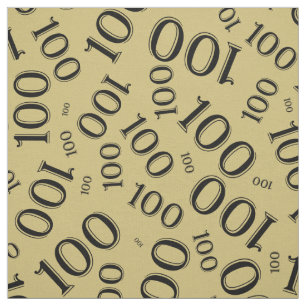 Tecido Padrão numérico do Milestone 100 Preto/Dourado