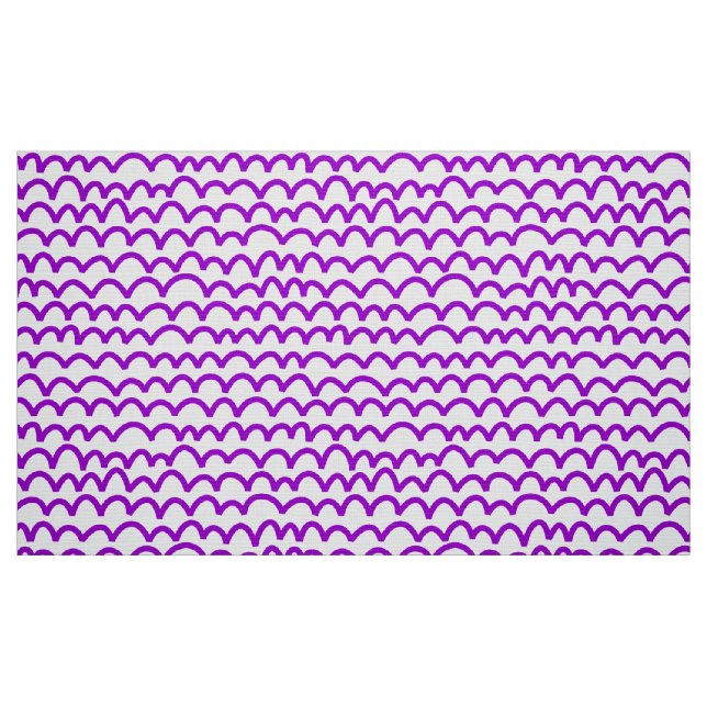 Tecido Padrão Ondulado - Roxo no Branco (Fat Quarter)