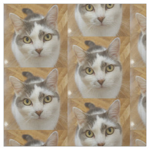 Tecido Padrão Personalizado de Foto de Gato de Pet