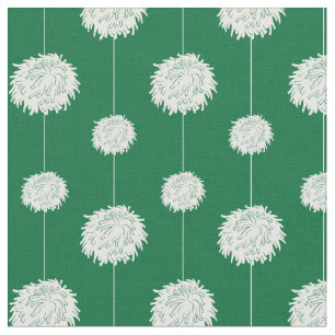 Tecido Padrão Pom De Cheerleader Verde