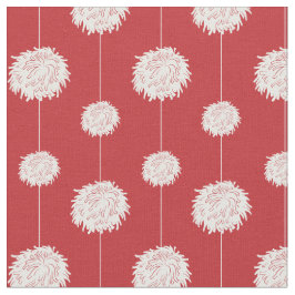Tecido Padrão Pom De Cheerleader Vermelho