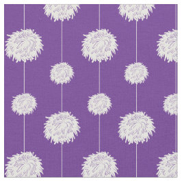 Tecido Padrão Pom Pom De Cheerleader Roxo