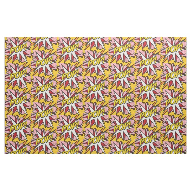 Tecido Padrão POP de Quadrinhos Tipográficos Divertidos M (Fat Quarter)