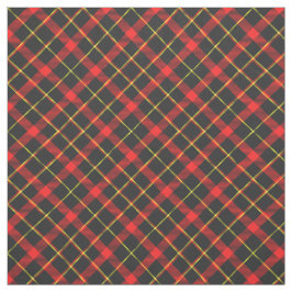 Tecido Padrão preto e vermelho em negrito Vintage Tartan