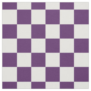 Tecido Padrão quadrado do quadro de xadrez branco roxo