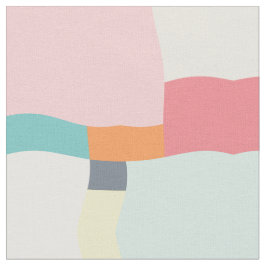 Tecido padrão quadrado rosa e turquesa vintage