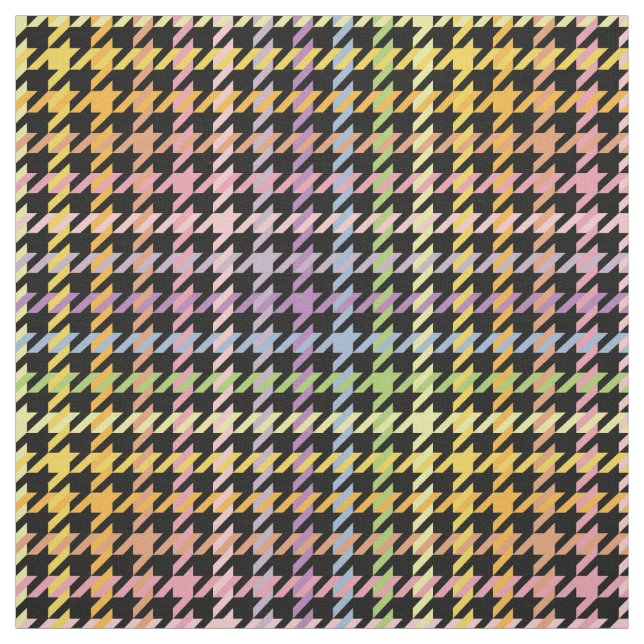 Tecido Padrão Rainbow Houndstooth (Modelo)