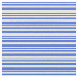 Tecido Padrão Real de Cor Azul e Branco