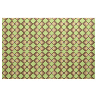 Tecido Padrão retroativo verde castanho