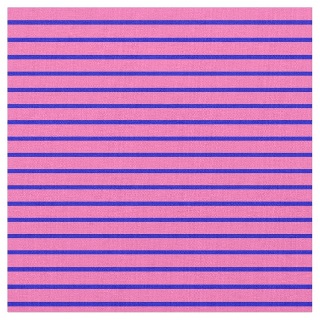 Tecido Padrão rosa quente e azul riscado/alinhado (Detalhe)