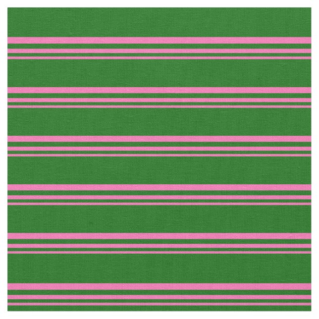Tecido Padrão rosa quente e verde escuro (Detalhe)