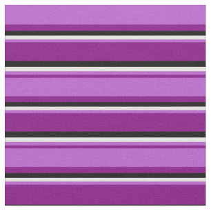 Tecido Padrão Roxo, Orquídea, Branco e Preto