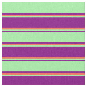 Tecido Padrão Roxo, Verde e Vermelho