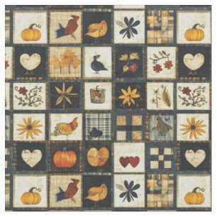 Tecido Padrão Rustic Autumn Quilt Patchwork de fazenda