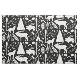Tecido Padrão Rustic Buffalo Deer Arrows wolf Woodland