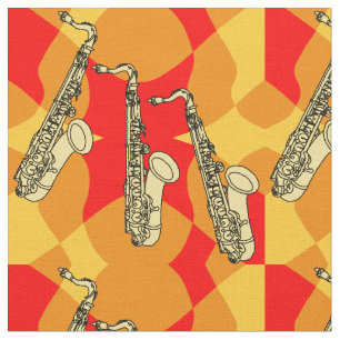 Tecido Padrão saxofone esquentchy