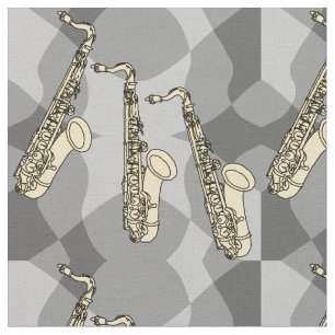 Tecido Padrão saxofone esquentchy