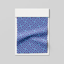 Tecido Padrão Sayagata, japonês, roxo e azul
