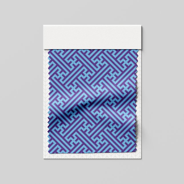 Tecido Padrão Sayagata, japonês, roxo e azul (Criador carregado)