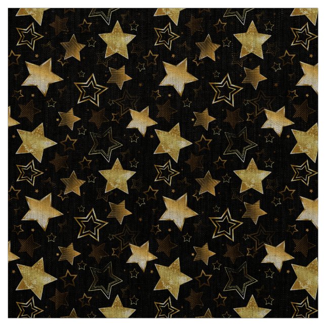 Tecido Padrão sem costura com estrelas de Ouro (Modelo)