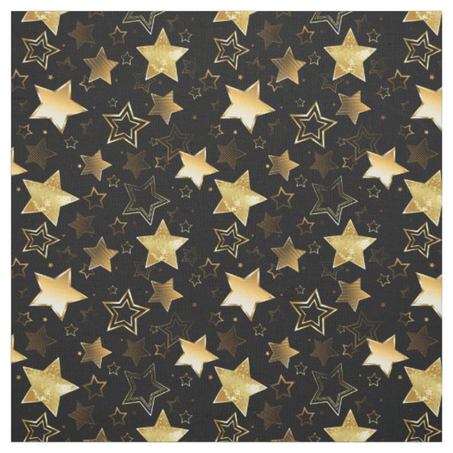 Tecido Padrão sem costura com estrelas de Ouro (Modelo)