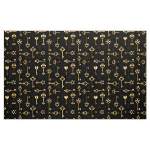 Tecido Padrão sem falhas com chaves de Ouro