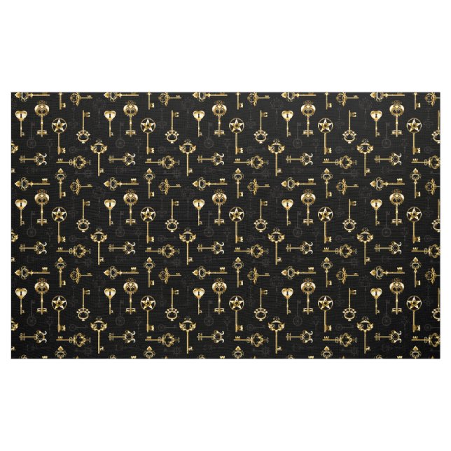 Tecido Padrão sem falhas com chaves de Ouro (Jarda)