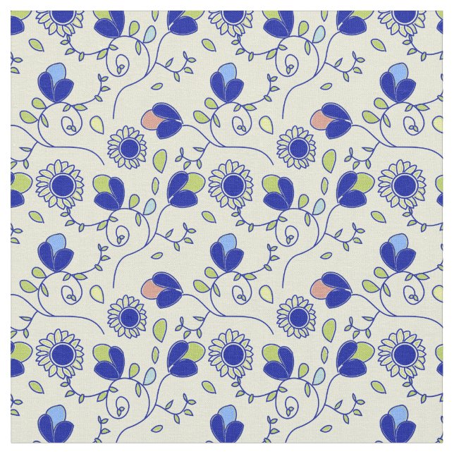 Tecido Padrão sem soldadura floral (Detalhe)