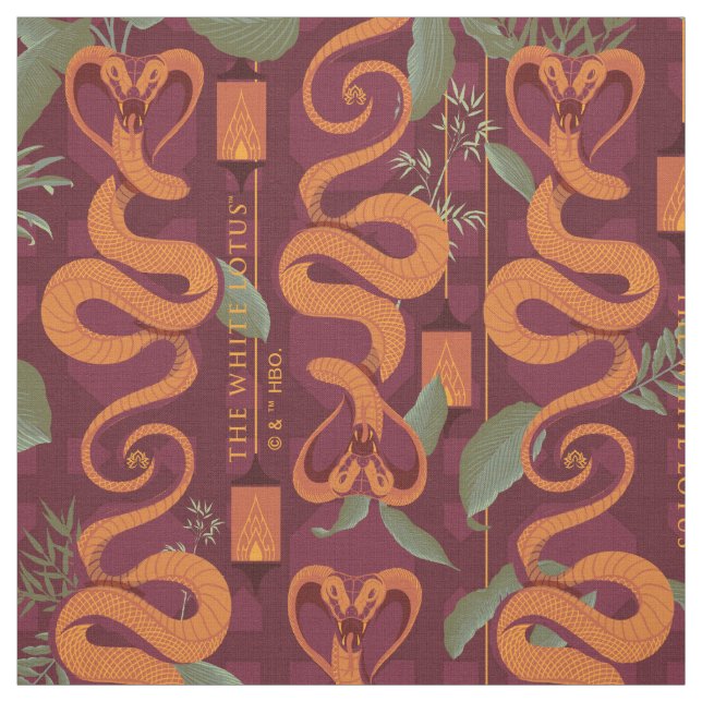 Tecido Padrão Serpent Luxe - O Lotus Branco (Modelo)
