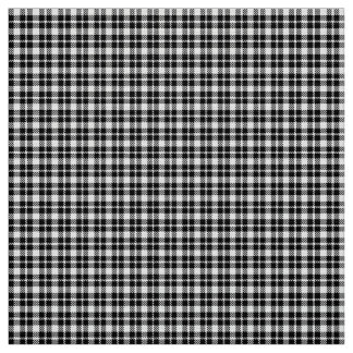 Tecido Padrão simples de gingham xadrez preto e branco