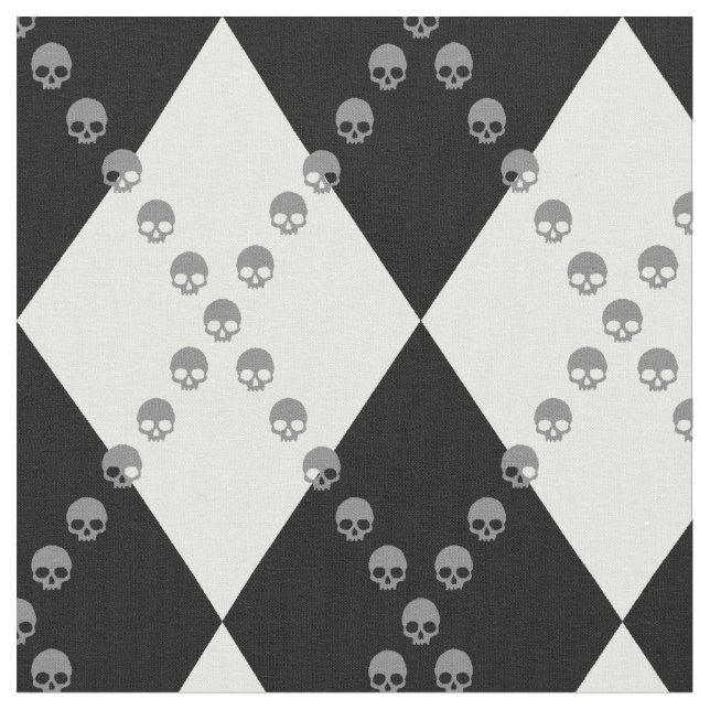 Tecido Padrão Skull Argyle (Detalhe)