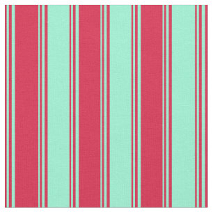 Tecido Padrão Striped Crimson & Aquamarine