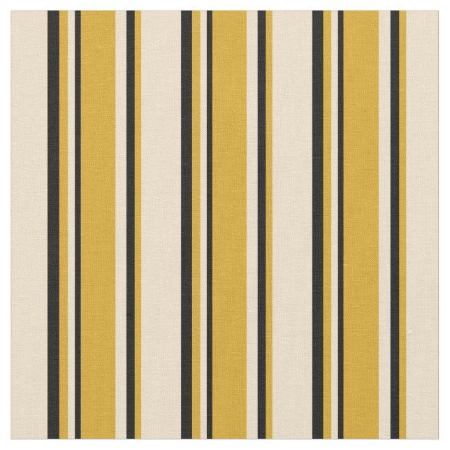 Tecido Padrão Tan, Goldenrod e Linhas/Stripes Pretas (Detalhe)