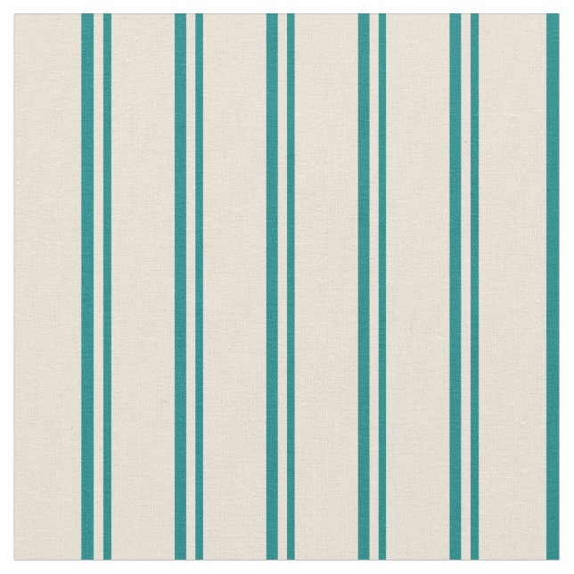 Tecido Padrão Teal e Bisque de Stripes (Detalhe)