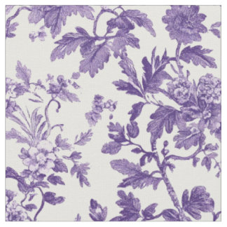 Tecido Padrão Toile de Rosa Lavanda