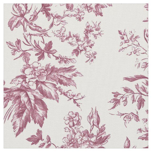 Tecido Padrão Toile de Rosa Rosa Suave (Detalhe)