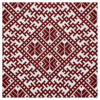 Tecido Padrão tradicional de Design branco e vermelho let