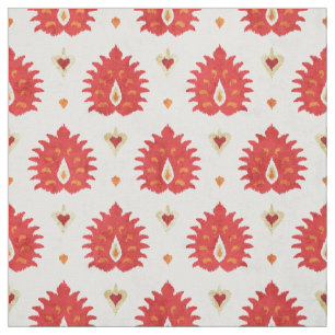 Tecido Padrão tribal vermelho-colorido