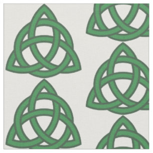 Tecido Padrão Triquetra do Nó Celta Verde