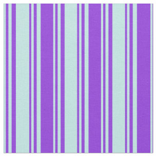 Tecido Padrão Turquesa e Stripes Coloridas Roxas