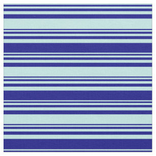 Tecido Padrão Turquesa e Stripes/Linhas Coloridas Azuis