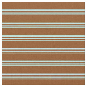 Tecido Padrão Turquesa e Stripes Marrons