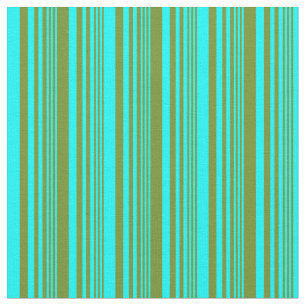 Tecido Padrão Verde e Aqua Vinculado/Striped