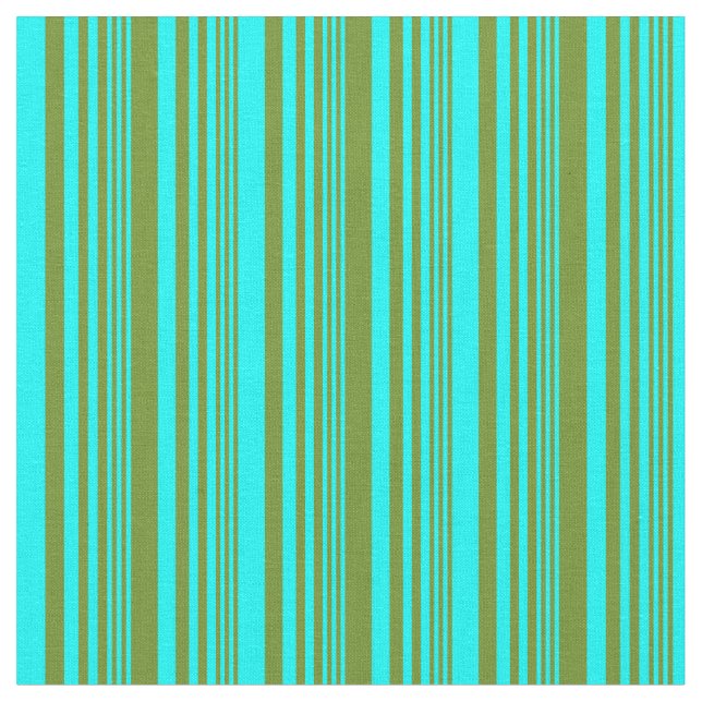 Tecido Padrão Verde e Aqua Vinculado/Striped (Detalhe)