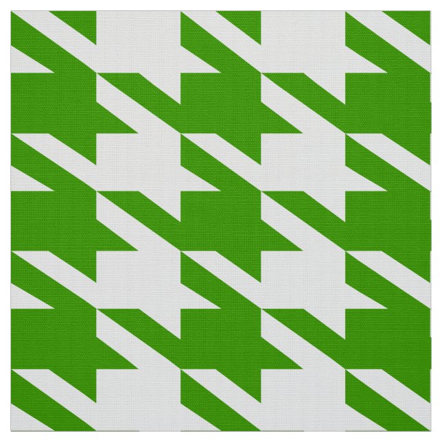 Tecido Padrão verde e branco do houndstooth perfeito (Modelo)