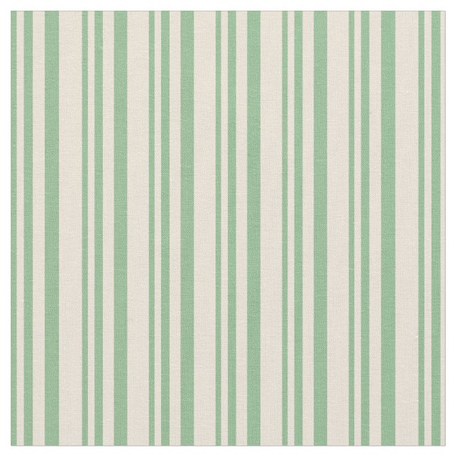 Tecido Padrão verde-escuro e bisque riscado (Detalhe)