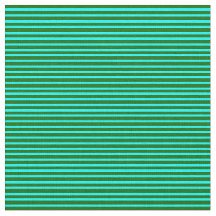 Tecido Padrão Verde Escuro e Linhas/Faixa Aqua