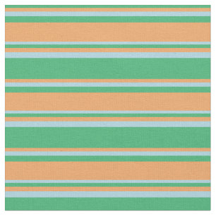 Tecido Padrão Verde, Marrom e Azul Claro