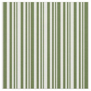Tecido Padrão Verde-oliva-escura e branco-riscado