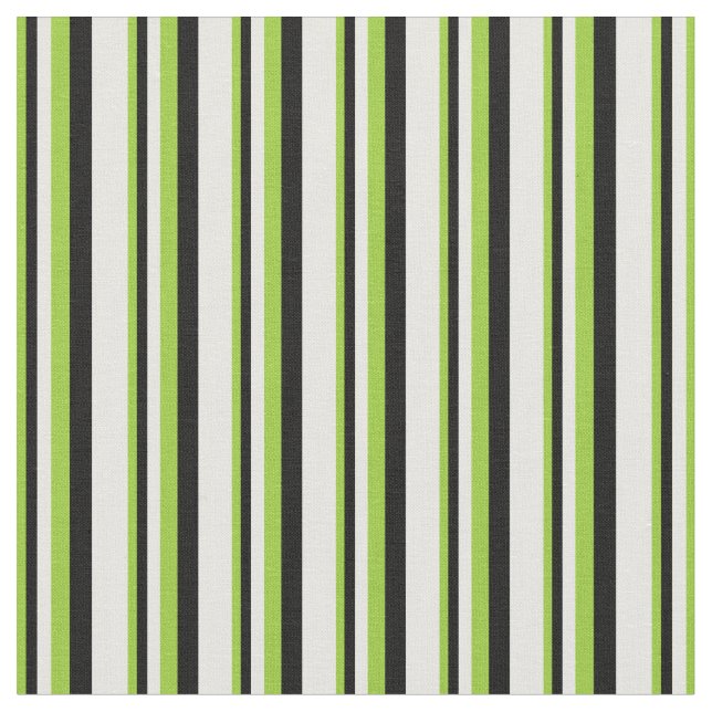 Tecido Padrão verde, preto e branco com risca (Detalhe)